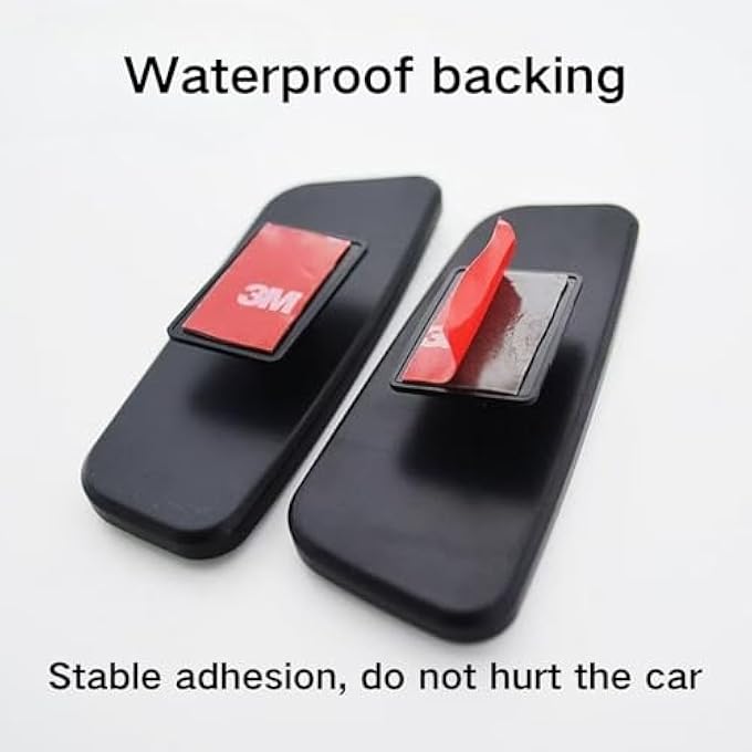 ريحني مرآة خلفية للسيارة من النقطة العمياء، زجاج عالي التردد، عدسة محدبة بدون إطار قابلة للتعديل، مرآة خارجية واسعة الزاوية لجميع سيارات يونيفرسال تصميم سيارة StickOn - Image 2