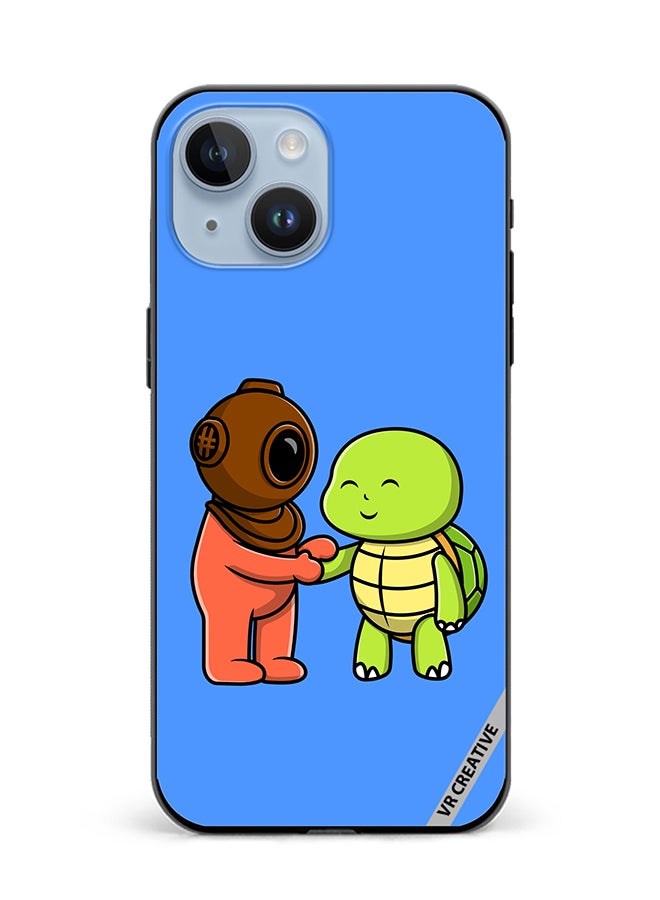 VR CREATIVE Protective Case Cover For Apple iPhone 15 Cute Diver Design Multicolour - Image 1