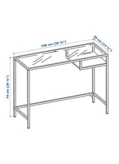 Enjoylifeme Modern Multifunctional Glass Entryway Table, Laptop Table, Black Tempered Glass Dresser for Bedroom, Living Room, Hallway  - Image 4