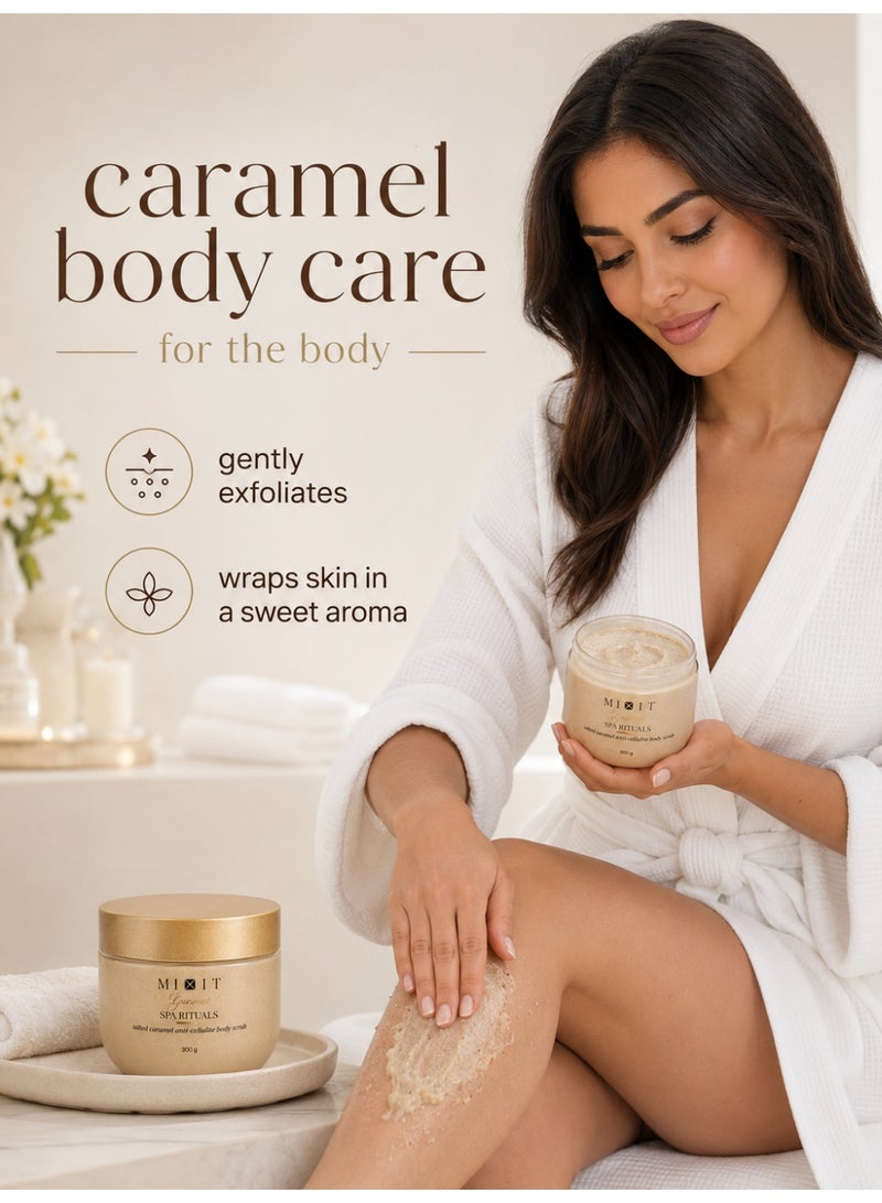 MIXIT Spa Rituals Gourmet Salted Caramel & Whipped Cream Body Scrub, Exfoliating & Smoothing, 300g - Image 5