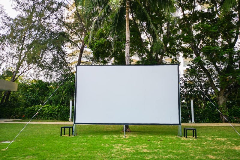 Spline ® 72 Inch Foldable Projector Screen (Anti-Light) (Anti-Crease) Wrinkle-Free Ratio 16:9 Full HD 4k 3D Supported for Home Cinema, Theater, Indoor, Outdoor Movie -(90 cm, (H) x 160 cm (W)) - Image 2