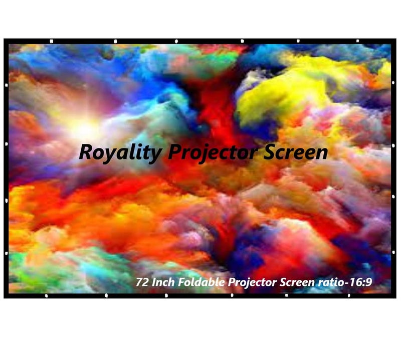 Spline ® 72 Inch Foldable Projector Screen (Anti-Light) (Anti-Crease) Wrinkle-Free Ratio 16:9 Full HD 4k 3D Supported for Home Cinema, Theater, Indoor, Outdoor Movie -(90 cm, (H) x 160 cm (W)) - Image 1