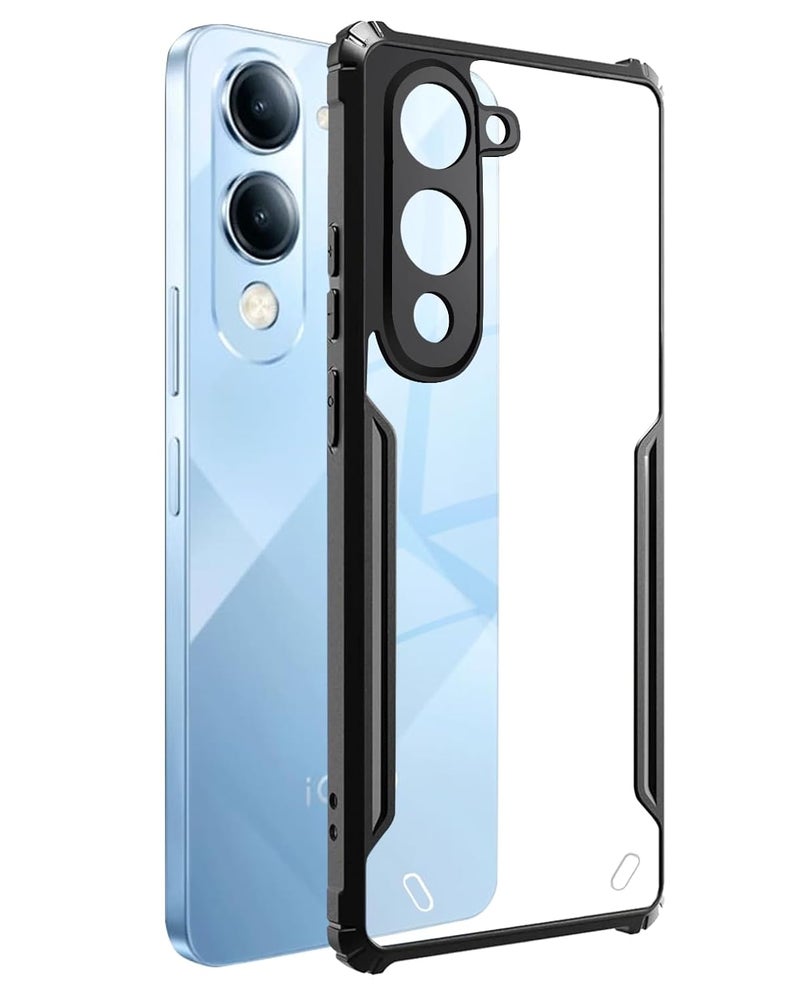 SPAZY CASE ® IQOO Z10 lite 5G Back Cover | Transparent Crystal Clear Hard PC Back Case with TPU Bumper, Drop Protection Case Cover for IQOO Z10 lite 5G - Image 1