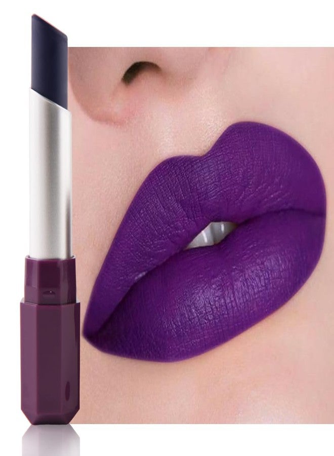 HHLTOH Medium Orchid Purple Matte Metallic Shiny Lipsticks for Women - Crayon Lips & Face Paint Stick, Purple Lip Stain Long Lasting Waterproof, Easy to Apply, Full-Coverage Gloss, Halloween Party Makeup - Image 1