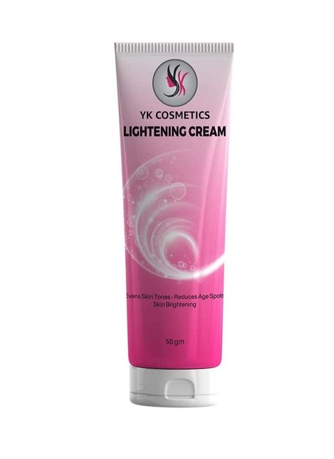 YK Skin whitening cream works to lighten dark places and sensitive areas. Unitone skin and remove dark spots. It stimulates collagen of the skin. - 50 gm