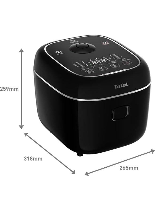 تيفال Tefal Delirice Max RK7778 - Rice Cooker, 1.8L, Fuzzy Logic, 10 cups, 13 programmes, 24-hour keep warm, 4mm spherical pot with ceramic coating 1.8 L 815 W RK7778 black - Image 2