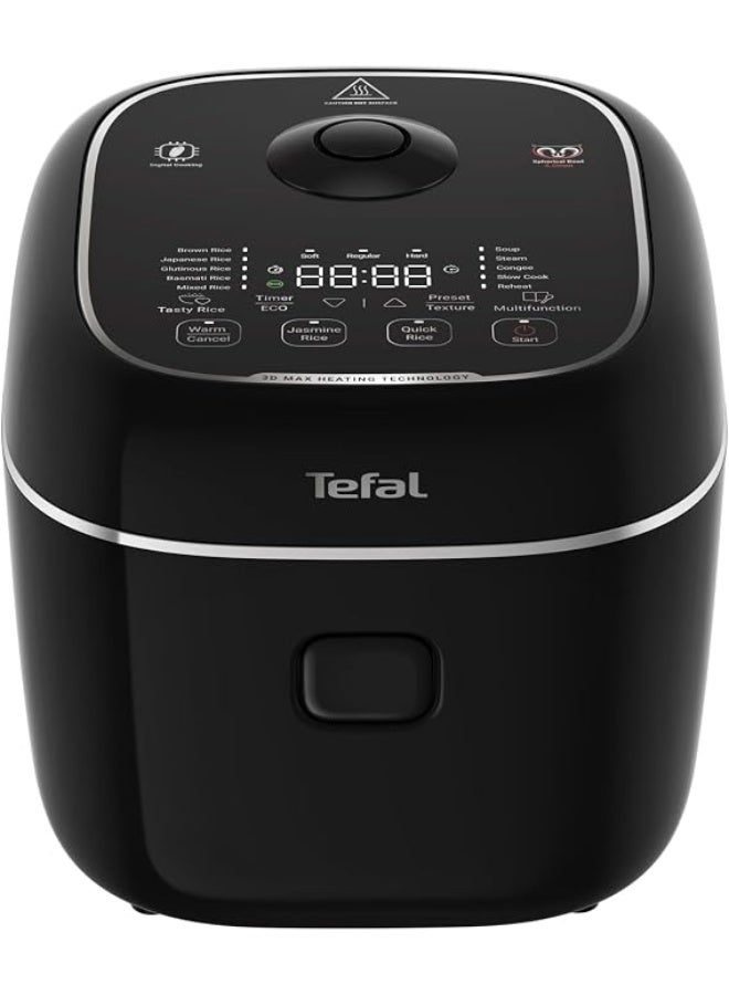 تيفال Tefal Delirice Max RK7778 - Rice Cooker, 1.8L, Fuzzy Logic, 10 cups, 13 programmes, 24-hour keep warm, 4mm spherical pot with ceramic coating 1.8 L 815 W RK7778 black - Image 4