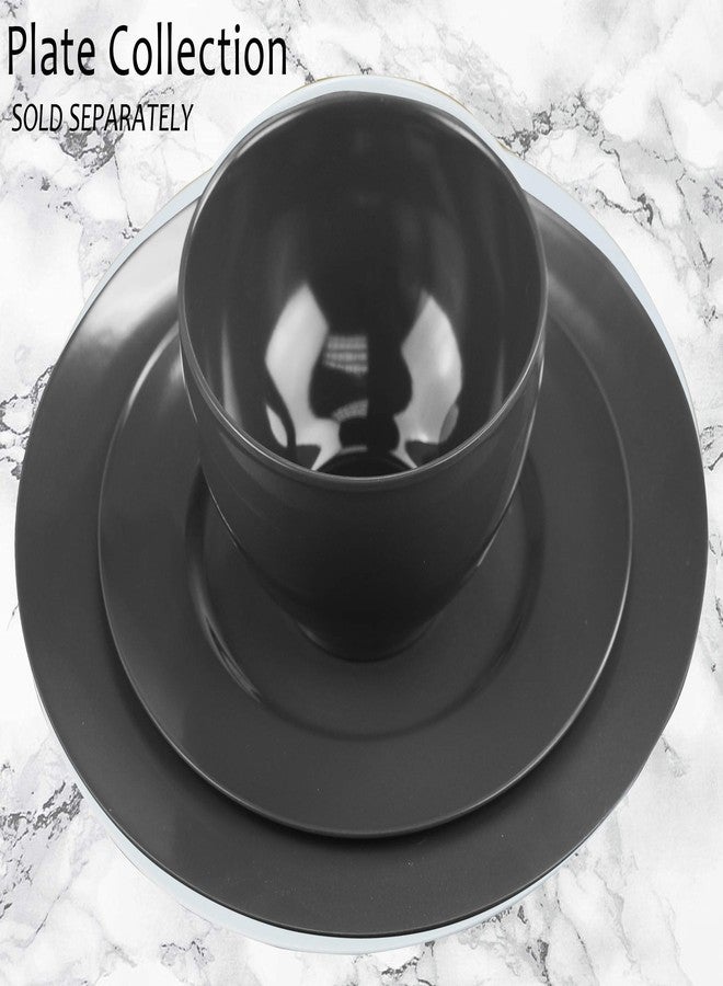 ريستون لويد طقم أطباق عشاء من الميلامين من ريستون لويد كاليپسو بيسكس، 6 قطع، مقاس 10 بوصات، خالٍ من مادة BPA، غير سام، مقاوم للكسر، آمن للغسل في غسالة الأطباق، للاستخدام الداخلي والخارجي، رمادي - Image 2