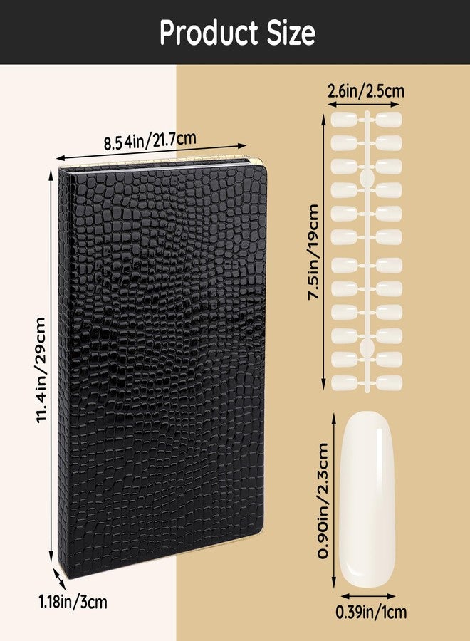 Segbeauty 2 Pack of 216 Colors Nail Gel Display Chart, Nail Polish Sample Showing Board with 480 False Tips, Leather Fingernail Color Display Book Nails Polish Organizer Nails Practicing Design Chart - Image 5