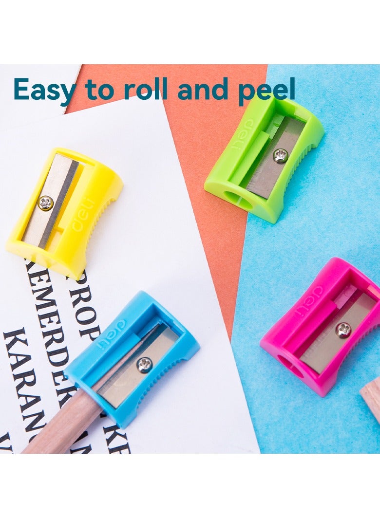Deli EH580 4-Color Compact Pencil Sharpener Set â€“ ideal for school and travel use - Image 2