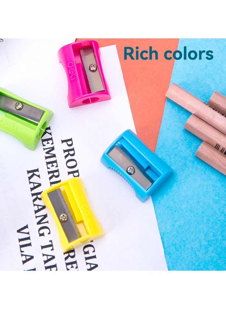 Deli EH580 4-Color Compact Pencil Sharpener Set â€“ ideal for school and travel use - Image 3