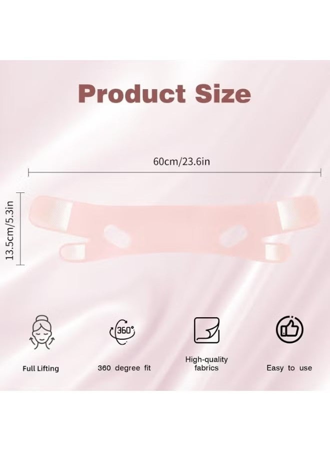 Chin Strap for Sleeping,Adjustable Chin Strap,Jaw Strap,Jawline Shaper,V Line Lifting Mask,Pink - Image 2