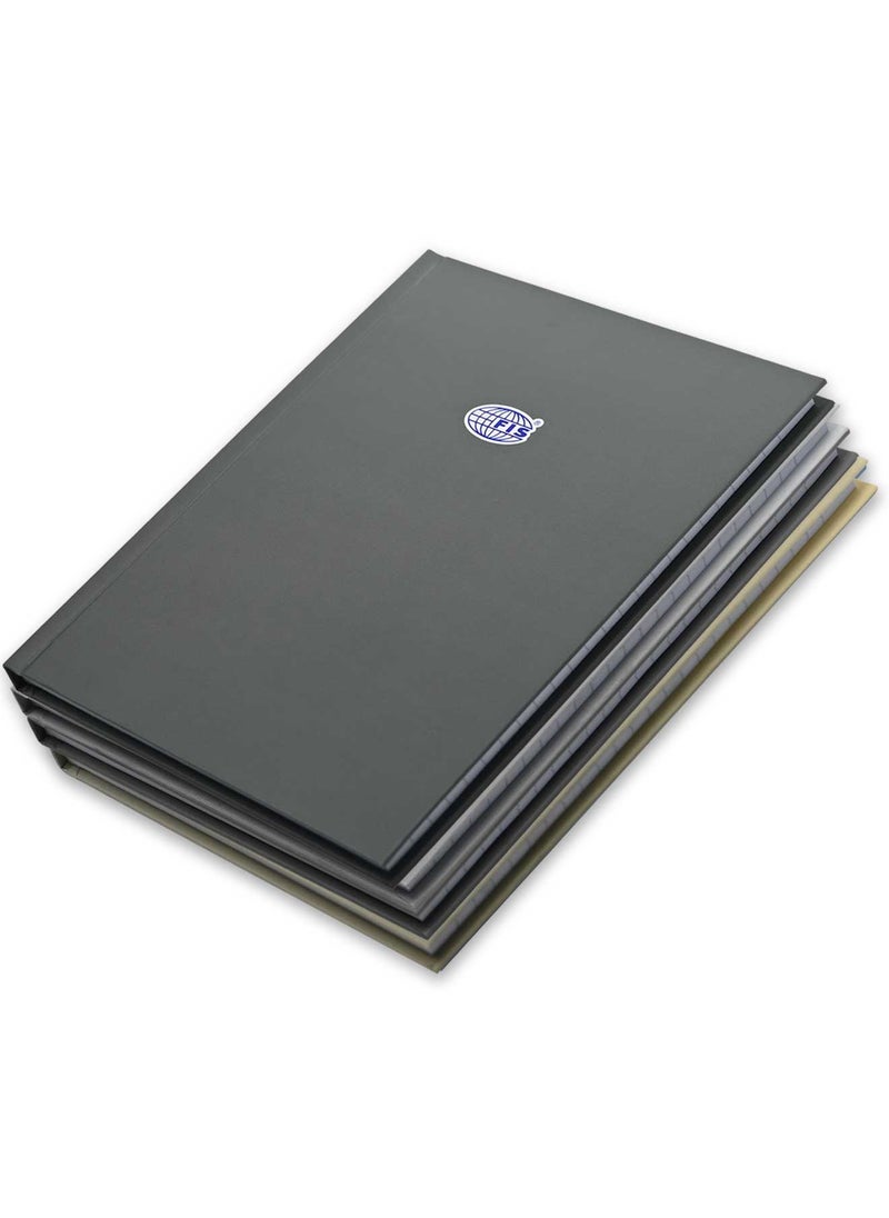 FIS FIS Pack of 5 Hard Cover Notebook A5 Single Line, 100Sheets, Assorted  5 Colors -FSNBA5SL100AST  - Image 3