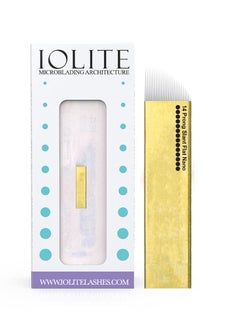 IOLITE Microblading 14 prong slant flat micro needle spmu needle size 25mm one time use disposable blade sterile packaged 12pcs  - Image 1