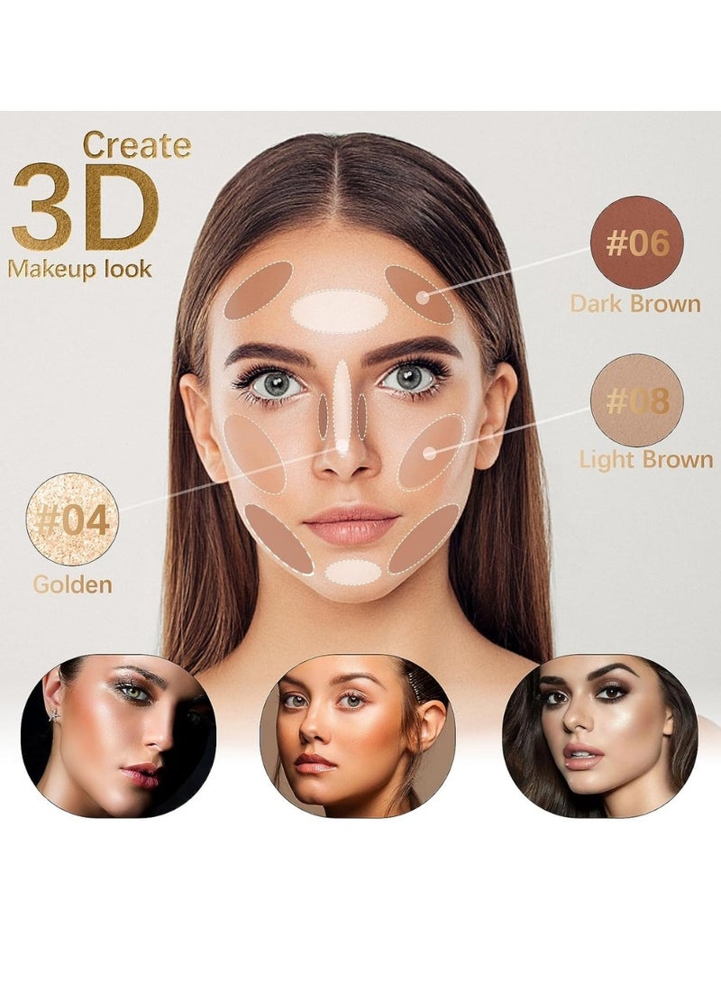 HelloKiss Shimmer Shadow Stick Shimmer Cream Powder Waterproof and Long lasting Face Cosmetics Non greasy Face Brightens and Shades Cream Contour Stick Moisturize Highlighter and Bronzer Pen 06 - Image 2