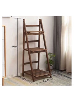 Wooden Foldable Plant Stand Book Shelf Display Flower Rack Stand 3 Layer Solid Wood Ladder Design Flower Vase Shelves Bathroom Shelf (Brown) - pzsku/Z6AF60645A5545A20F592Z/45/_/1656769270/bf5b24fe-4788-468f-b3ef-1201581aebfe