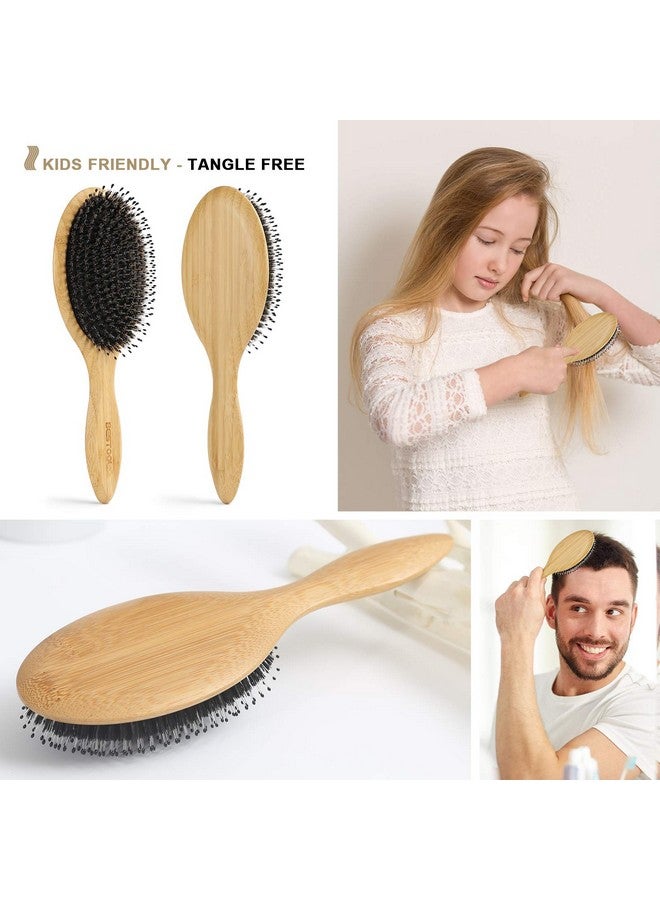 BESTOOL Hair Brush, Boar & Nylon Bristle Brush for Women men Kid, Oval Brush for Wet/Dry Hair Smoothing Massaging Detangling, Enhance Shine & Health - Image 5
