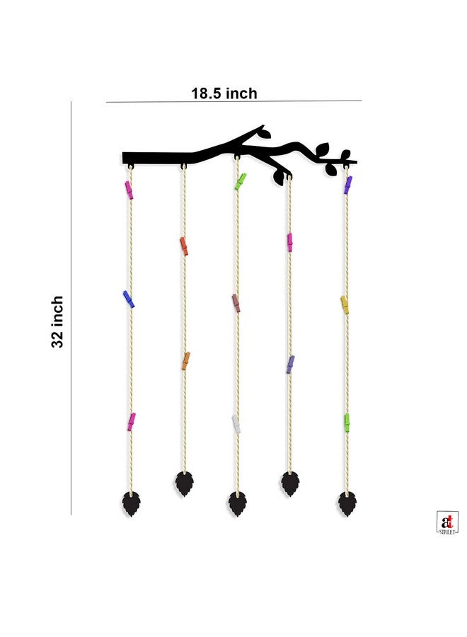 Art Street Branch Shape MDF Photo Frame Collage/Hanging Photo Frame Collage Mdf Plaque- Black - Size - 18.5 x 32 inchs - Image 2