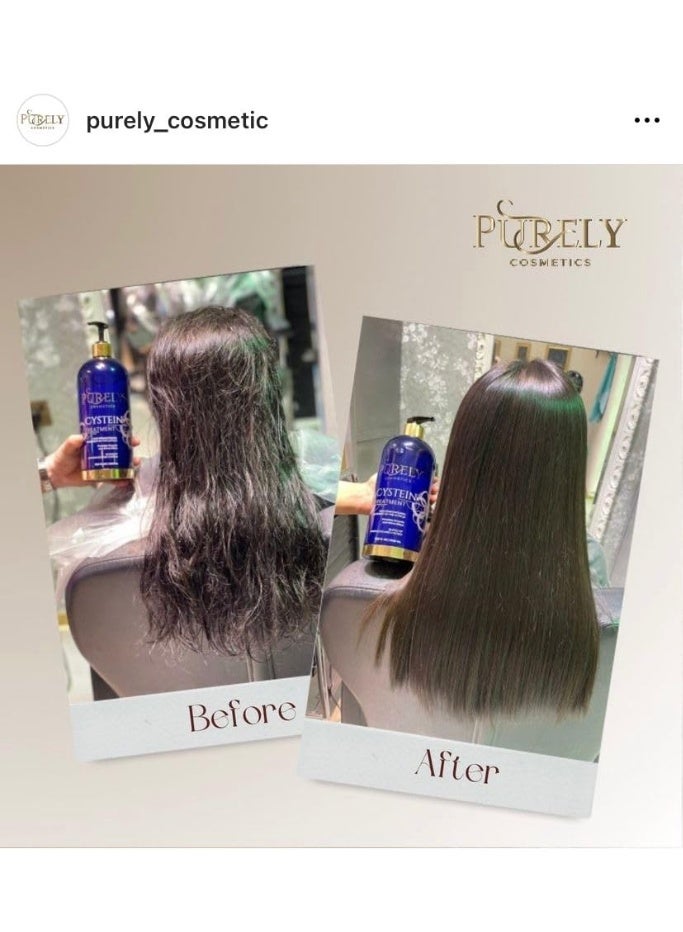 PURELY COSMETICS Purely Cysteine Treatment Straightening Treatment for Damaged Curly & Frizzy Hair, Formaldehyde Free, 100% Safe Hair Types 1000ml - Image 2