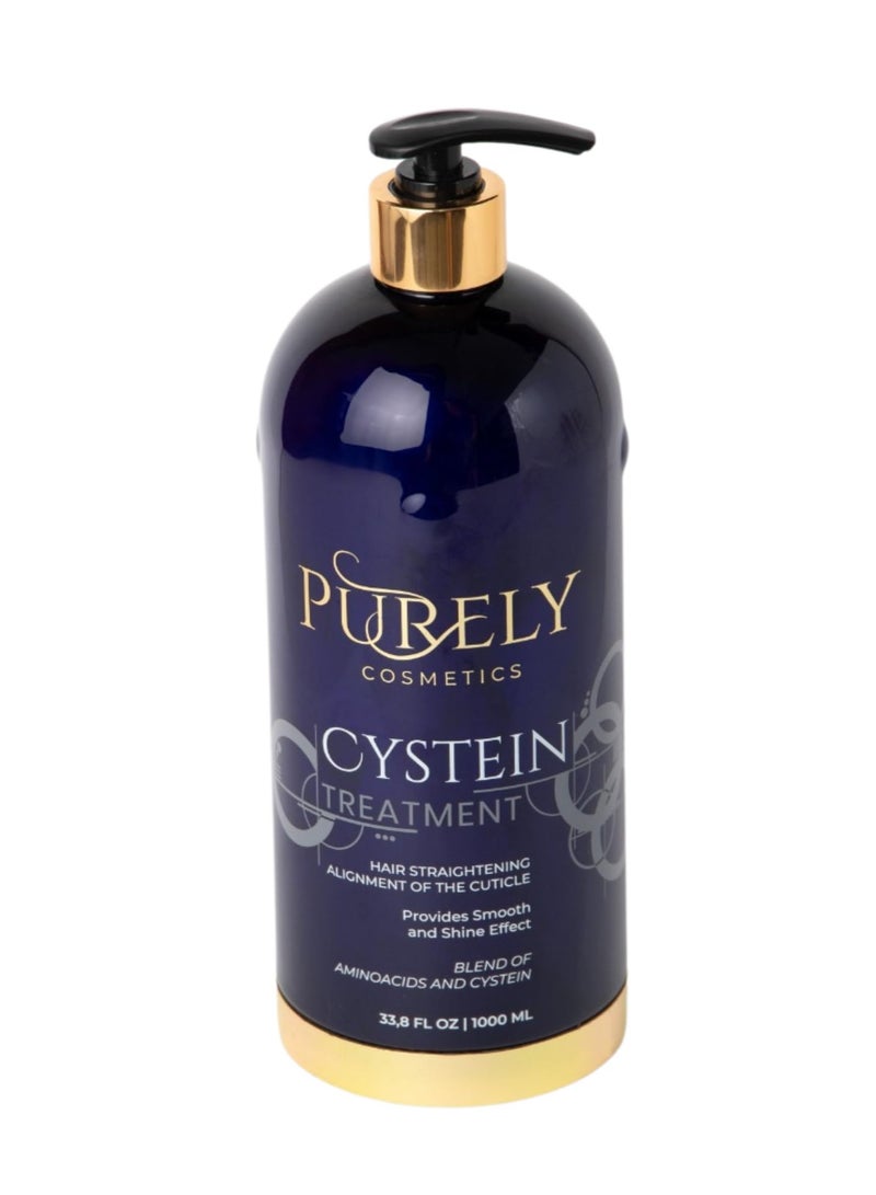 PURELY COSMETICS Purely Cysteine Treatment Straightening Treatment for Damaged Curly & Frizzy Hair, Formaldehyde Free, 100% Safe Hair Types 1000ml - Image 1