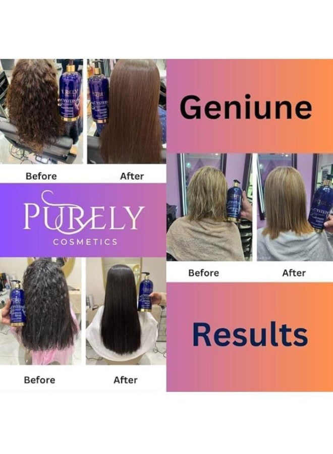 PURELY COSMETICS Purely Cysteine Treatment Straightening Treatment for Damaged Curly & Frizzy Hair, Formaldehyde Free, 100% Safe Hair Types 1000ml - Image 3