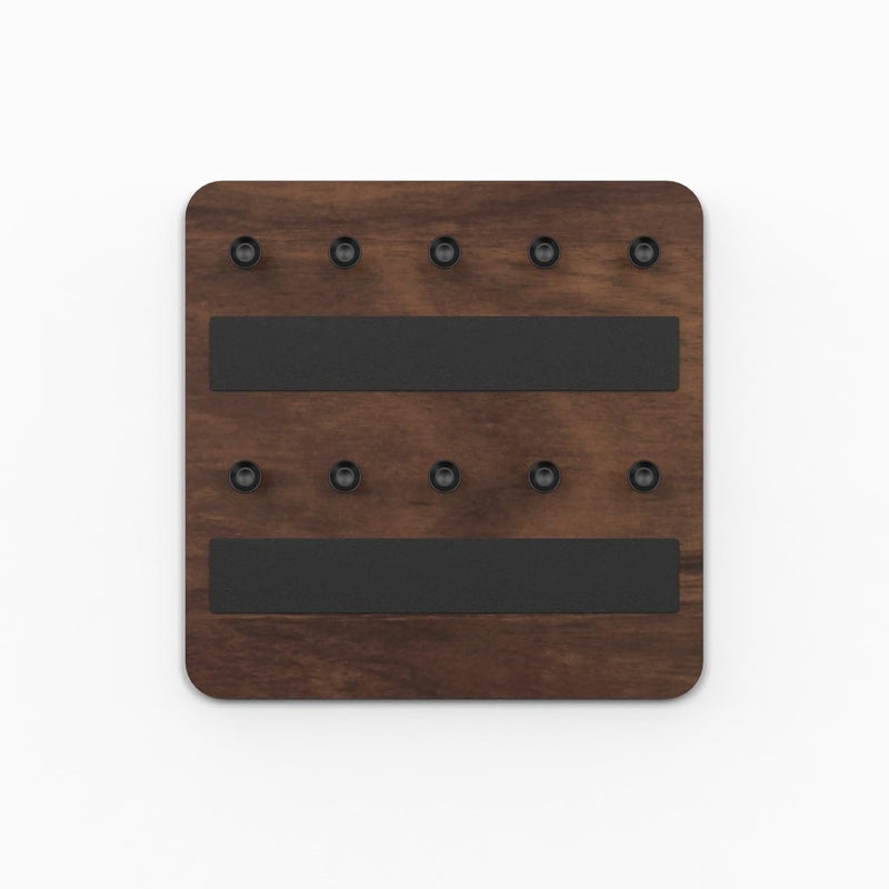 BLUEWUD Stuart Engineered Wood Wall Mounted Decor Key Holder Hanger with 10 Knobs for Bedroom Study Living Room Home Furniture (Brown Maple) - Image 5