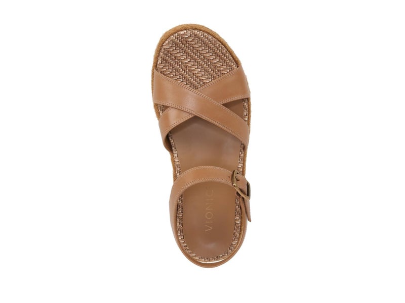 Vionic Womens Ankle Straps Camel Brown Leather 9.5 M - Image 2