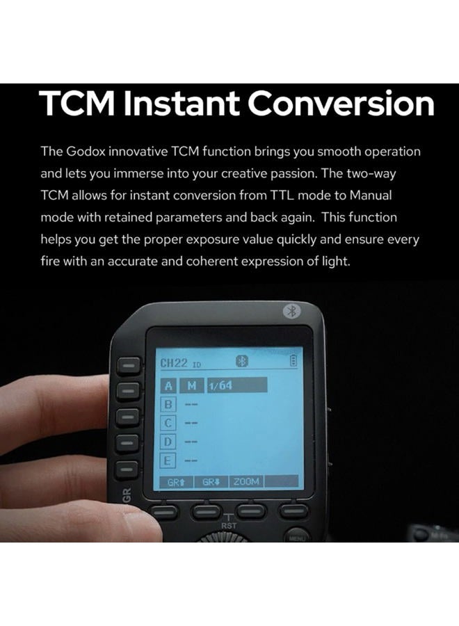 Eachshot Godox XProII XProII-C XProIIC Flash Trigger for Canon, Godox Flash Wireless Transmitter TTL 2.4G HSS 1/8000S Bluetooth Connection, Large Screen Trigger for Canon EOS Cameras(XPro XPro-C Upgraded) - Image 5