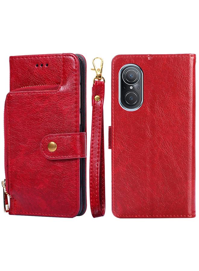S-TOP Case For Huawei nova 9 SE 4G Zipper Bag Leather Phone Case - Image 1