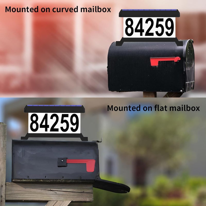 IVWVI Solar Mailbox Numbers, Double sided Solar House Numbers for Outside, Waterproof RGBW Color Changing Remote Control, Lighted Modern Address Sign Solar Powered for Mailbox(solar rgbw) - Image 2