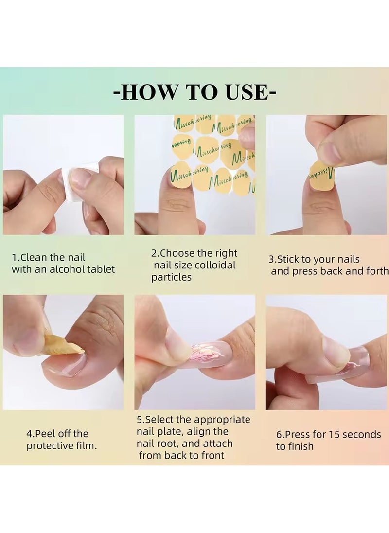 Goolsky 480Pcs Clear Double-Sided Self Adhesive Nail Jelly Stickers Waterproof Sticky Tabs for Nails Press on Jelly Glue Manicure Tools  - Image 4