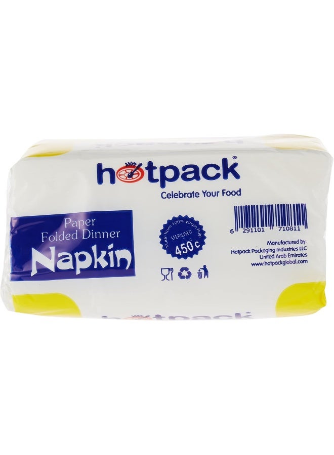 Hotpack Paper Tissue Napkin - 30 x 30 cm - 100-piece, White - Image 3