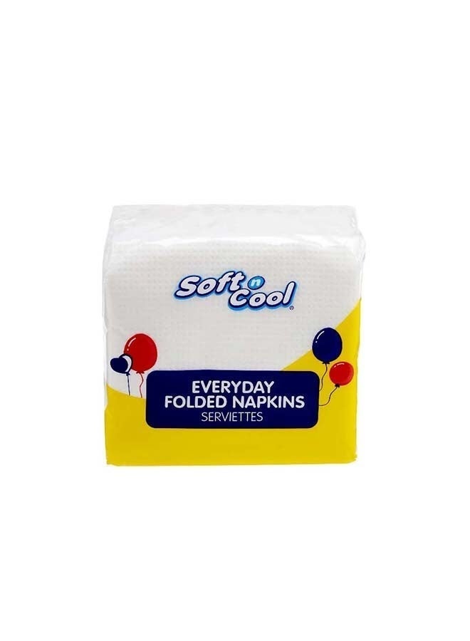 Hotpack مناديل ورقية هوت باك - 30 × 30 سم - 100 قطعة، بيضاء - Image 1