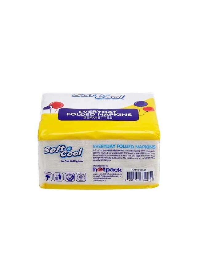 Hotpack مناديل ورقية هوت باك - 30 × 30 سم - 100 قطعة، بيضاء - Image 3