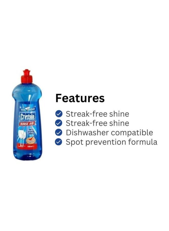 Crystale Dishwasher Rinse Aid for Crystal Shine - 500 ml Suitable for All Dishwashers - Image 3