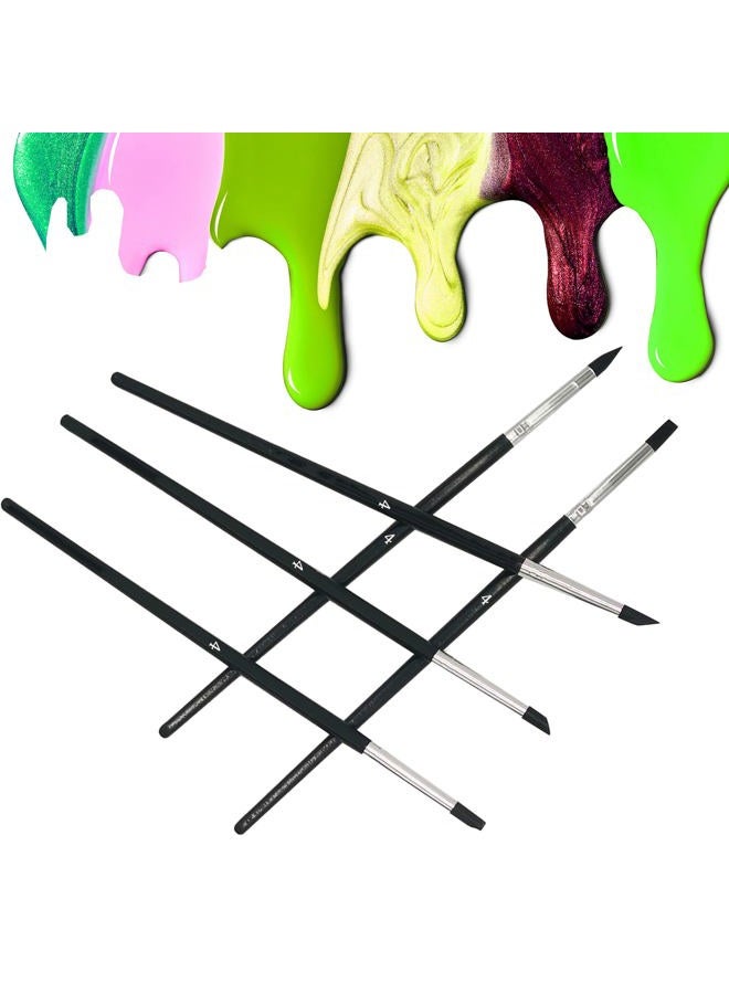 Sdanart Professional Silicone Rubber Tip Paint Pens Brushes，5pcs Silicone Paint Brush，Silicon Color Shapers Brushes，Rubber Paintbrush，Flexible Clay Sculpture Tools （Size 4） - Image 1