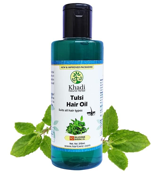 Khadi Natural Herbal Khadi Tulsi hair oil 840ml - Image 4