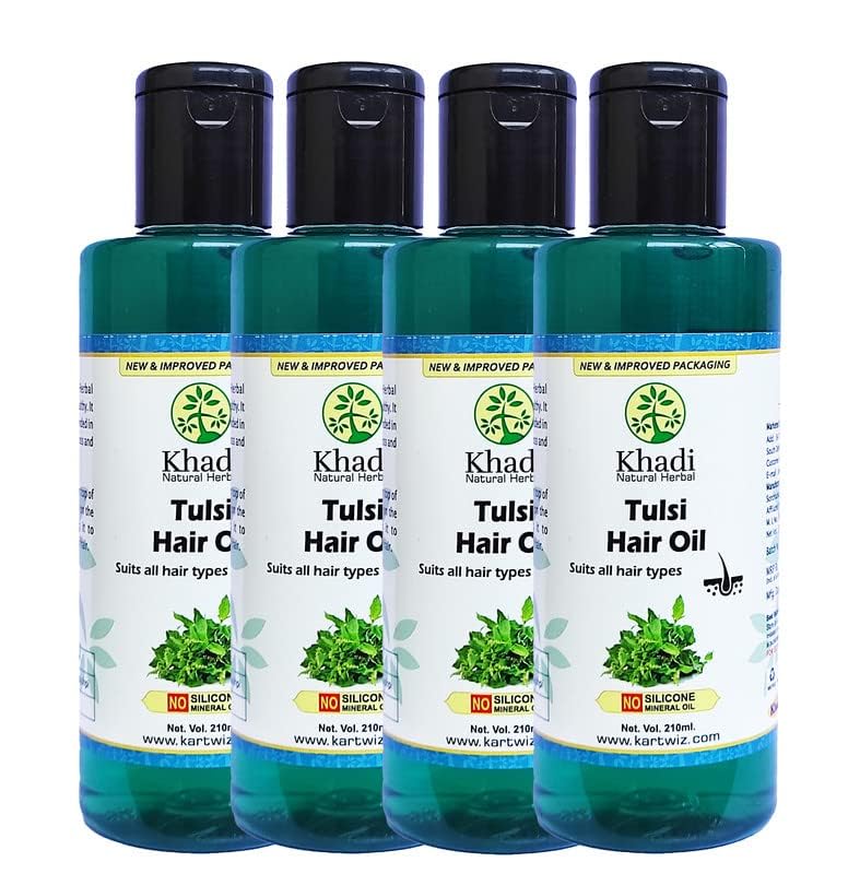 Khadi Natural Herbal Khadi Tulsi hair oil 840ml - Image 2
