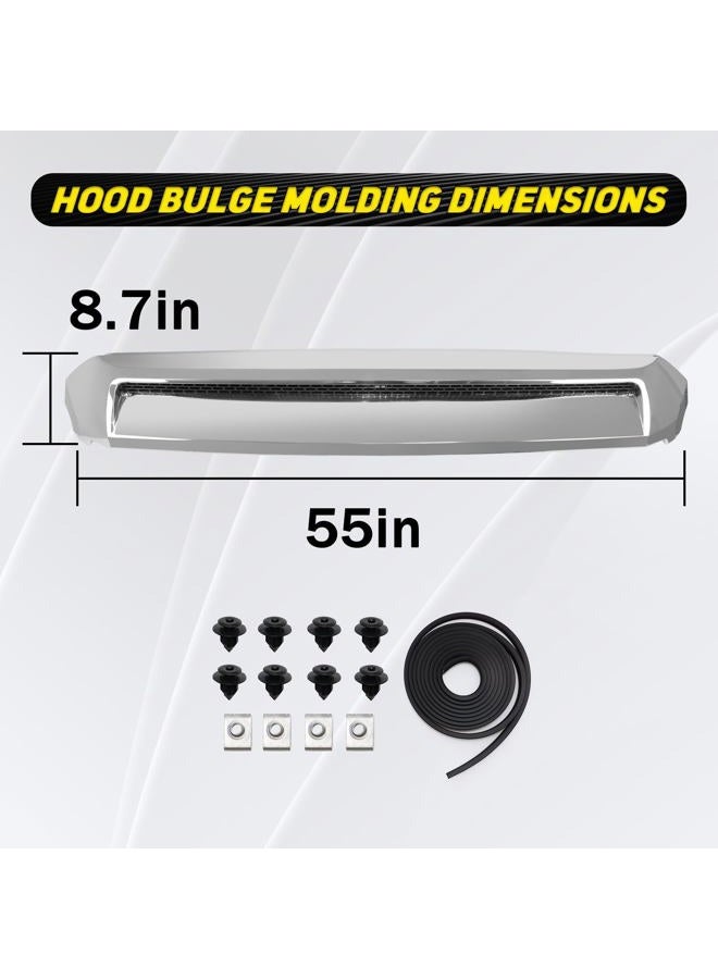 DEWHONETE Front Upper Hood Bulge Molding Compatible with 2014-2021 Toyota Tundra, Replacement for TO1231102 Hood Scoop Grille Trim Hood Molding Sliver - Image 5