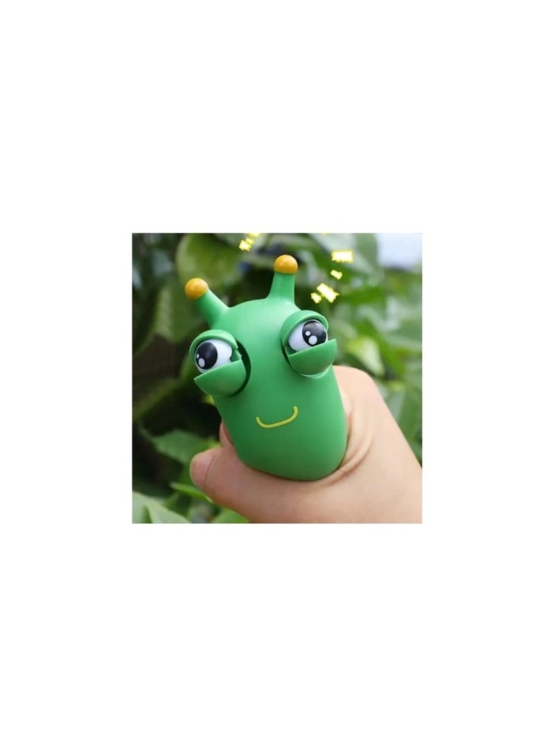 Funny Eyeball Burst Squeeze Toy Green Eye Caterpillar Pinch Toys - Image 1