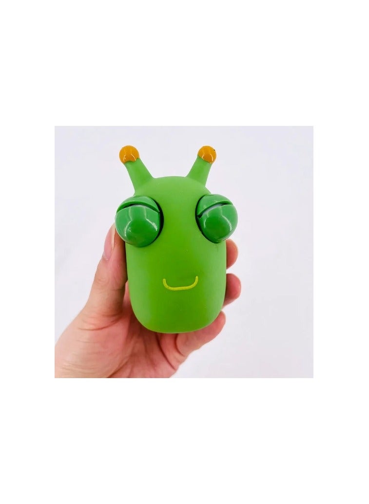 Funny Eyeball Burst Squeeze Toy Green Eye Caterpillar Pinch Toys - Image 2