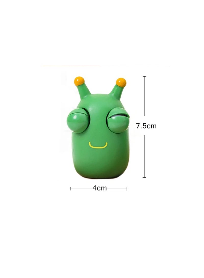 Funny Eyeball Burst Squeeze Toy Green Eye Caterpillar Pinch Toys - Image 3