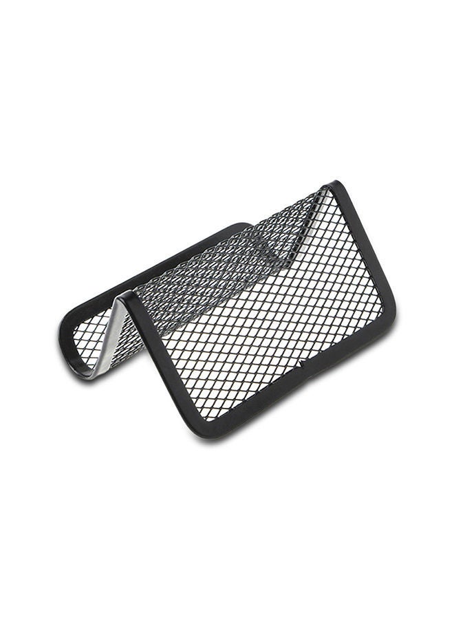 NIBEMINENT 5-Piece Office Practical Metal Mesh Card Holder Set Black 