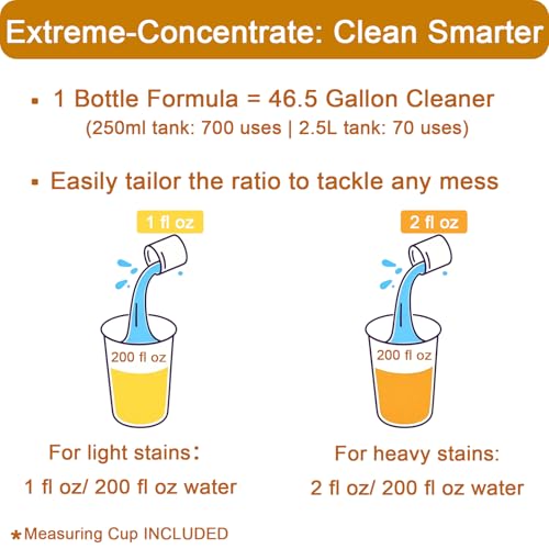 beaufan 200X Concentrated Floor Cleaning Solution for All Robot Vacuum and Mop, Wet Dry Vacuums Compatible with Eufy, Roborock, Roomba, Tineco, Bissell, Shark, 29.76 fl oz 47 Gallon Cleaner (Orange Scent) - Image 4