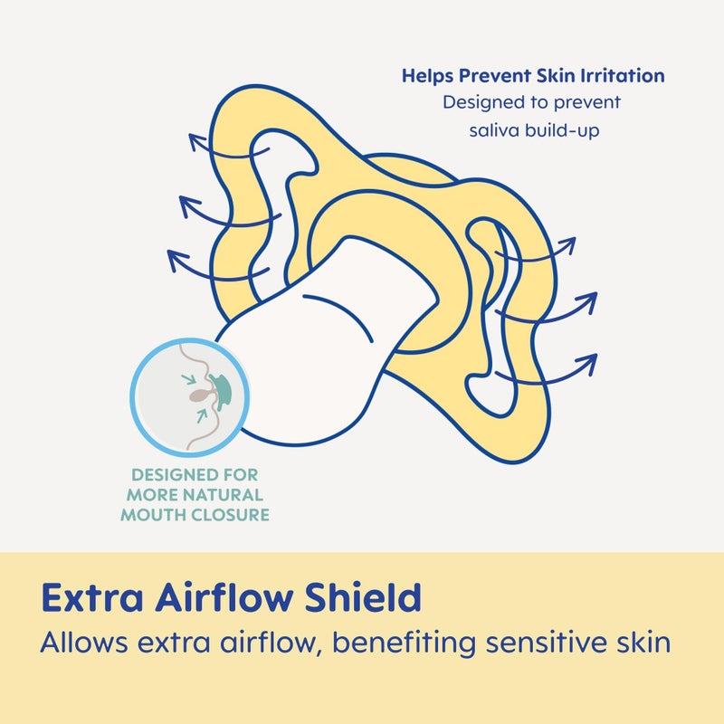 MAM Air Baby Pacifier, for Sensitive Skin, Sterilizer Case, 2 Pack, 0-6 Months, Unisex - Image 3