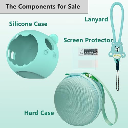 JCHPINE Hard Carrying Case and Silicone Cover Compatible with Punirunes Interactive Digital Toy Protective Case for Punirunes Virtual Pet Squishy Characters with Screen Protector Teal - Image 5