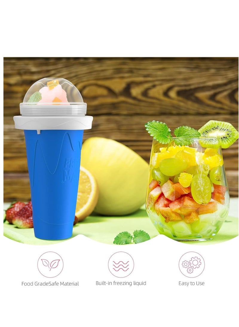 إلترازون Slushy Maker Cup, Slushy Maker Ice Frozen Squeeze Cup Cooling Maker Cup Freeze Mug Milkshake Smoothie Mug - Image 4
