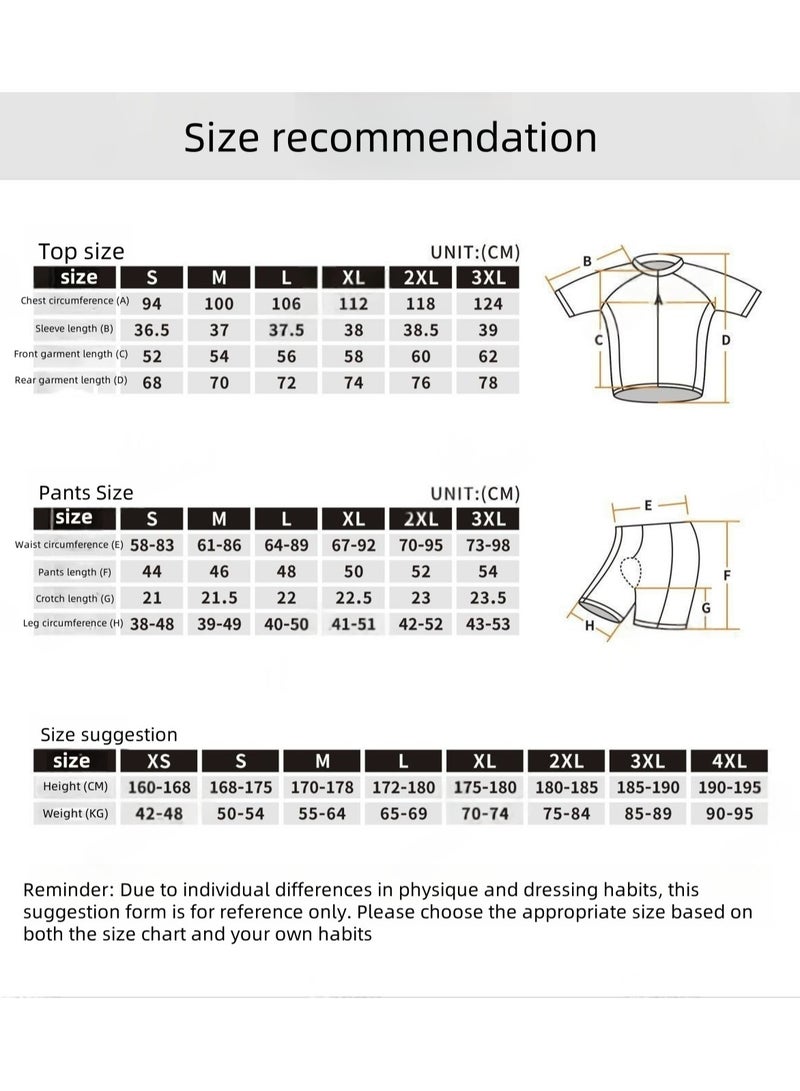 KUYING Summer Short Sleeved Cycling Suit Set  - Image 2