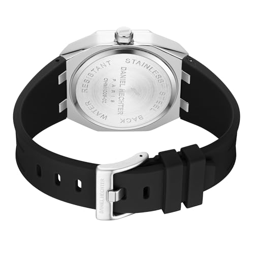 Daniel Hechter Paris Analoge Watch for Men with Textured Octagone dial and Silicon Strap - Image 5