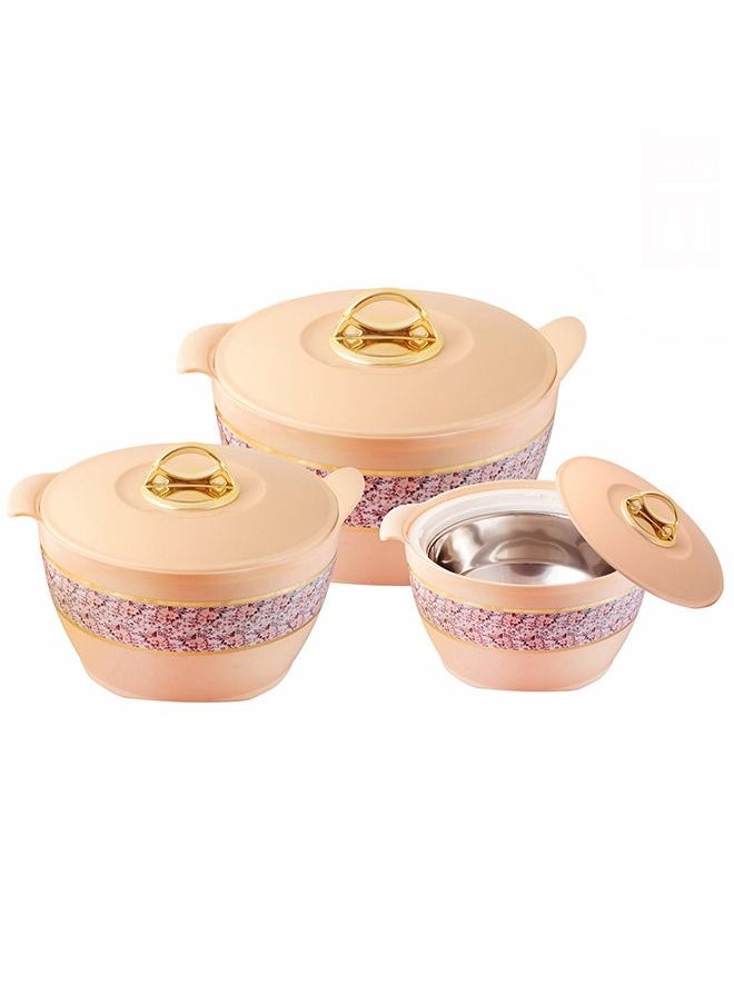 Rashi Rashi Olivia Premium Insulated Casserole Set of 3 Pieces-1800ml,2600ml and 3600ml, Cream.  - Image 2